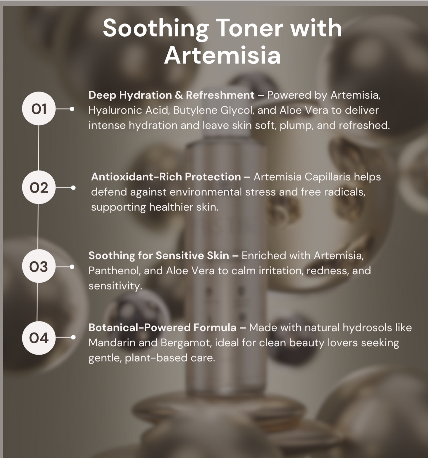 Pristine skincare artemisia soothing toner